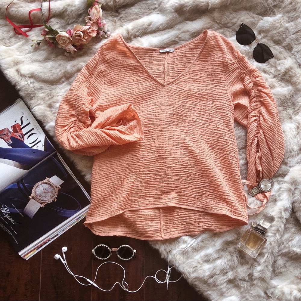 Zara Salmon Colored Blouse